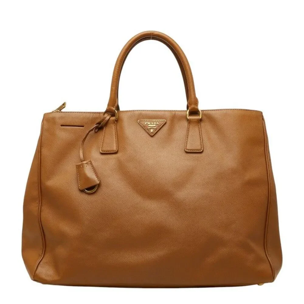 Prada Triangle Logo Tote Bag